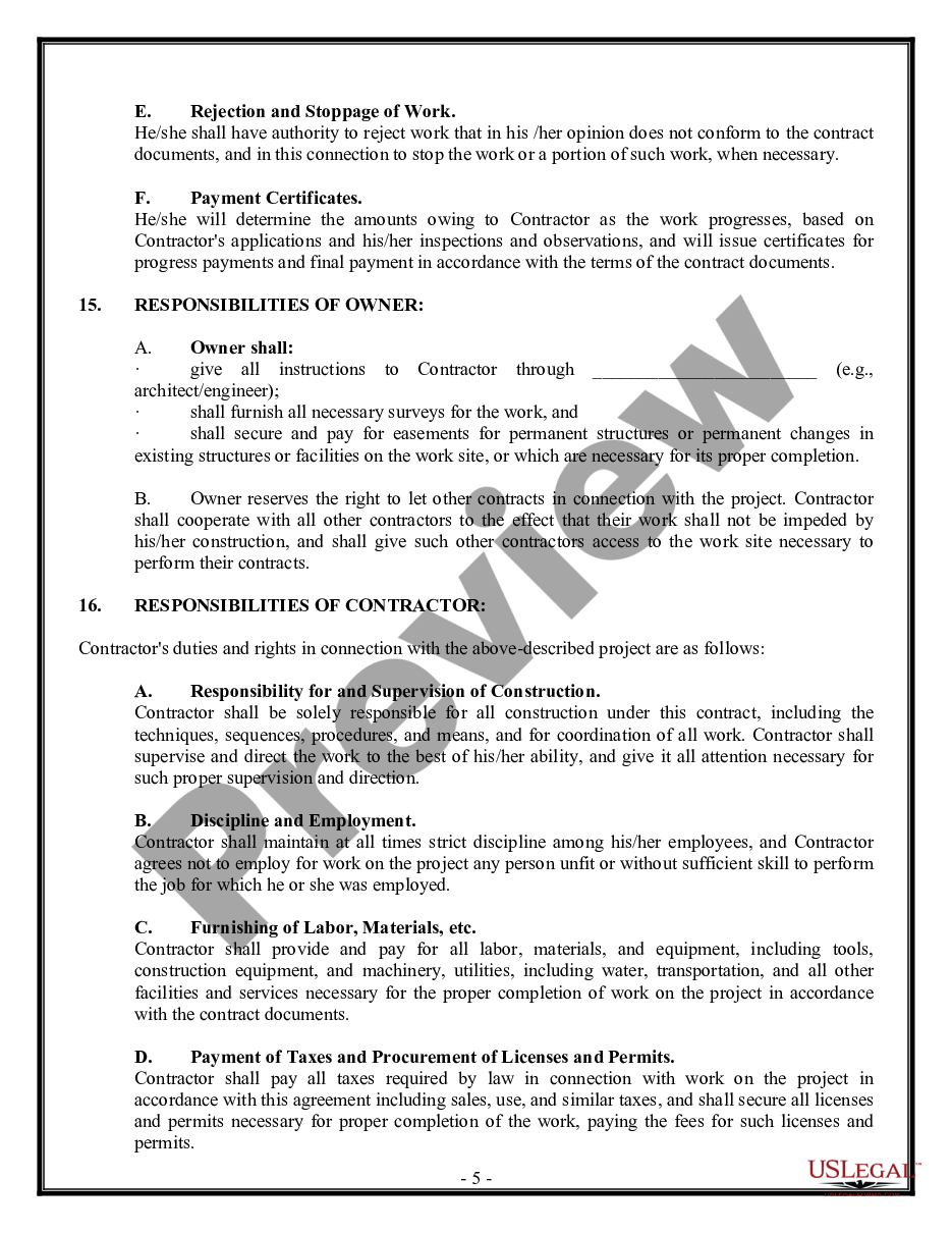 page 4 Commercial Contract for Contractor preview