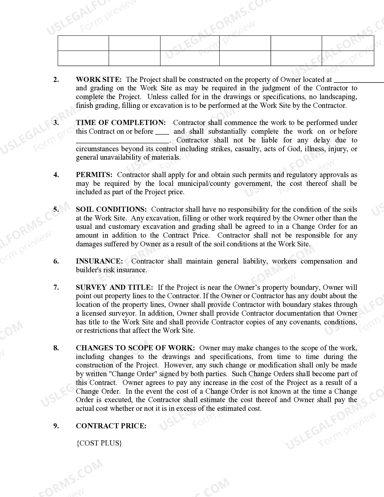 Preview Renovation Contract for Contractor