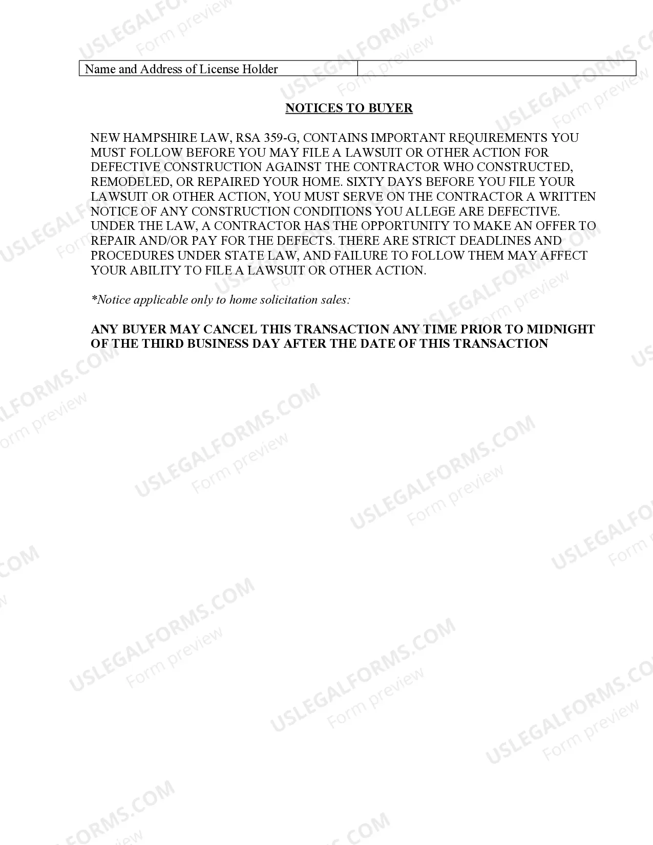 Preview Renovation Contract for Contractor