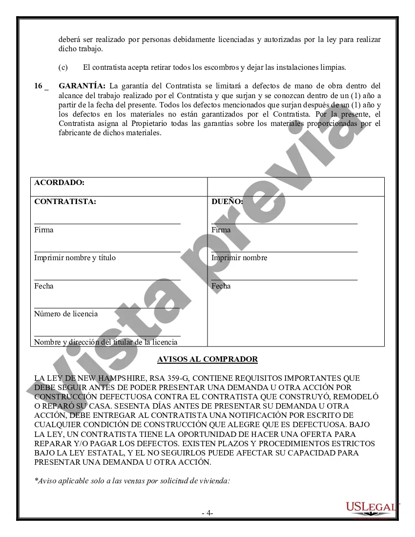 Preview Contrato de pavimentación para contratista