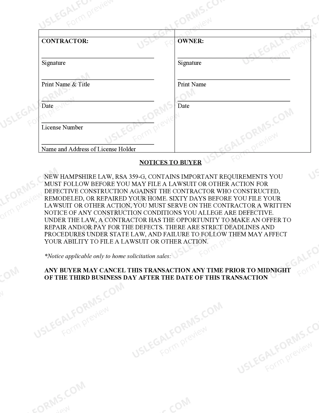 Preview Refrigeration Contract for Contractor