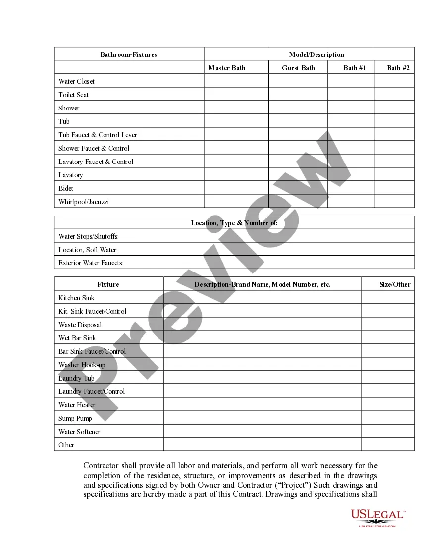 Preview Plumbing Contract for Contractor