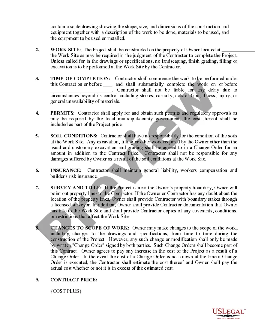 Preview Plumbing Contract for Contractor