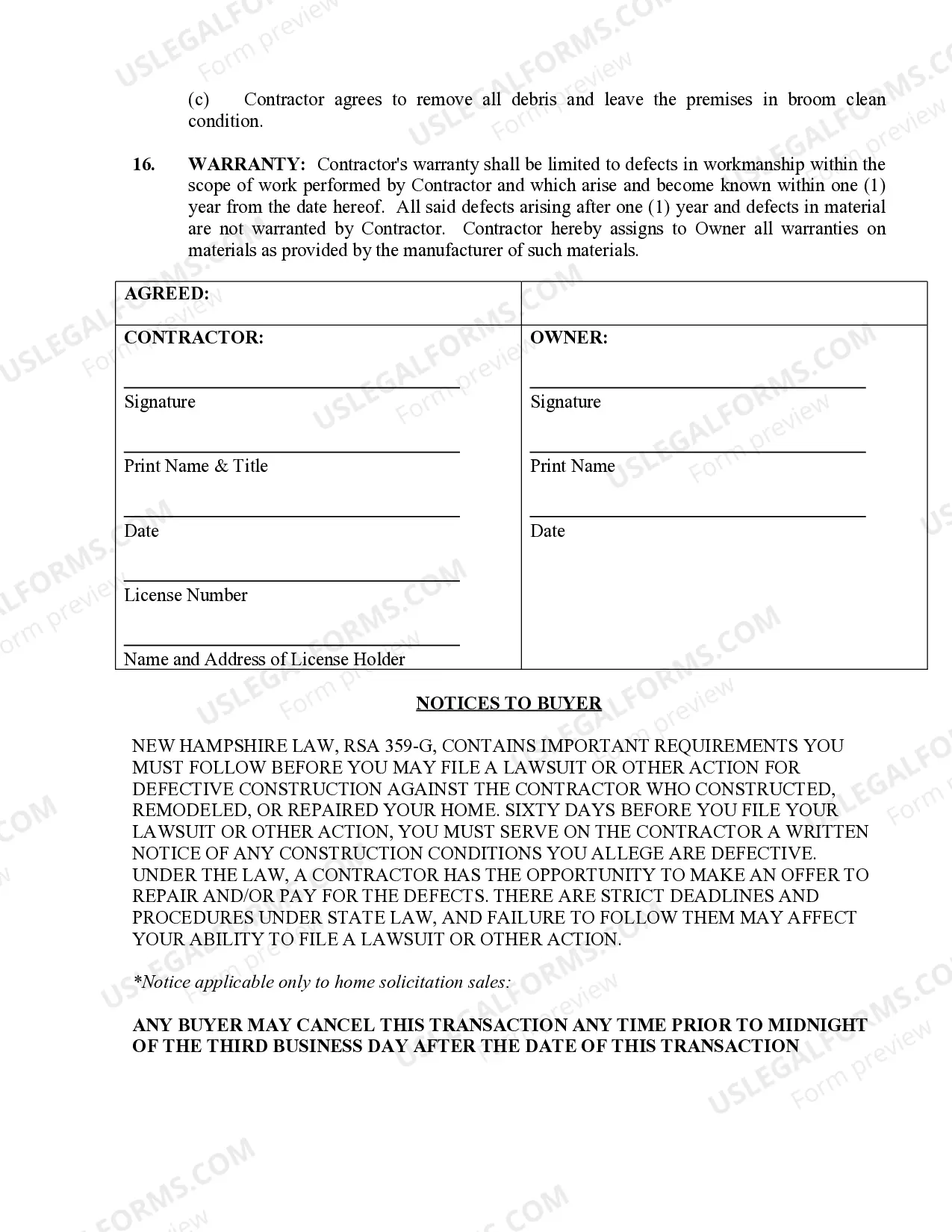 Preview Brick Mason Contract for Contractor