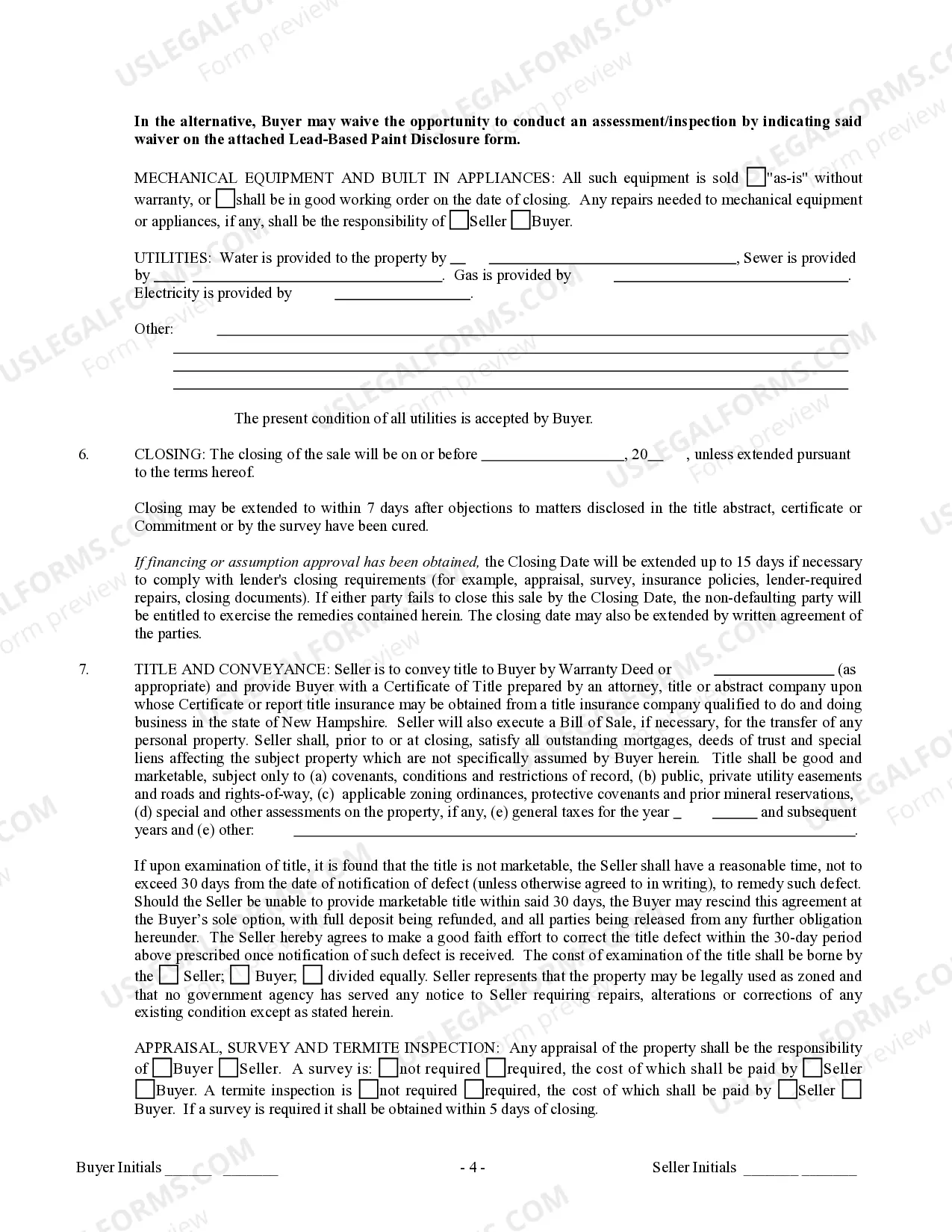 Preview Contract for Sale and Purchase of Real Estate with No Broker for Residential Home Sale Agreement