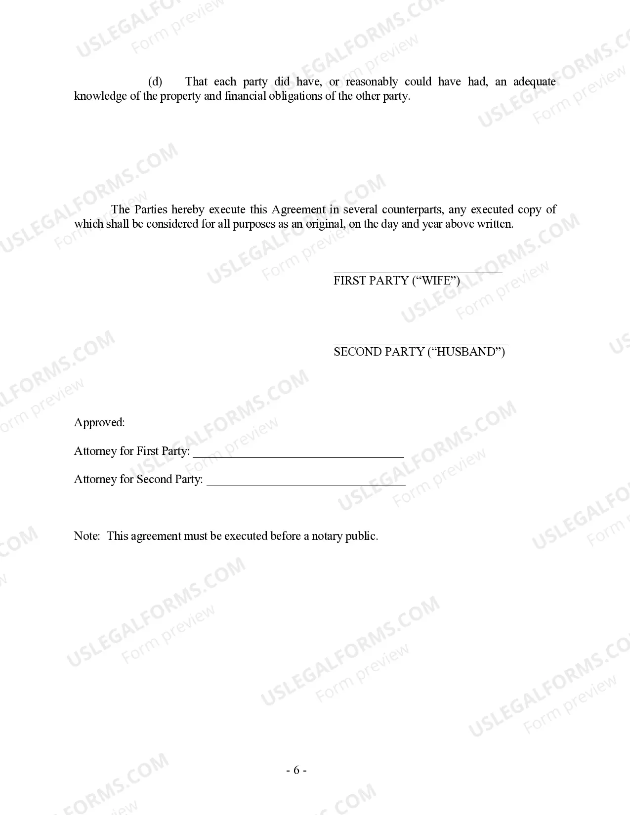 Preview New Hampshire Prenuptial Premarital Agreement without Financial Statements