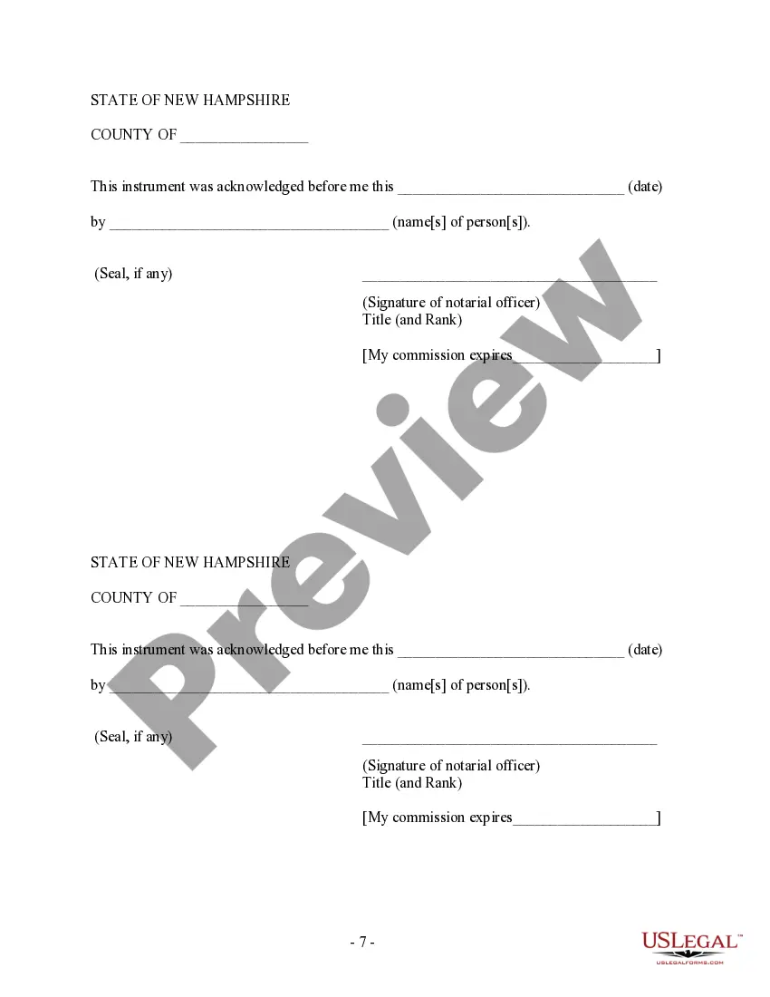 Preview New Hampshire Prenuptial Premarital Agreement with Financial Statements