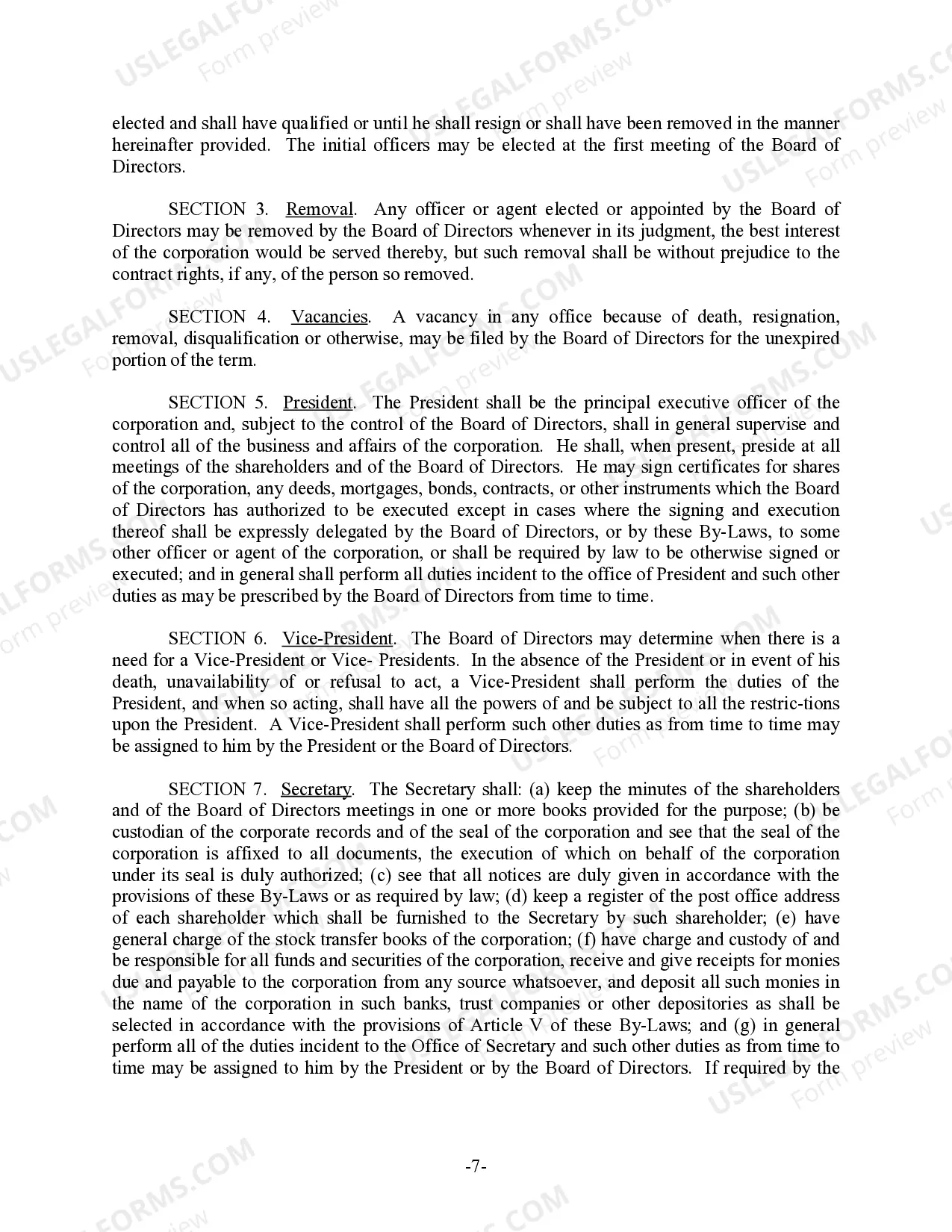 Preview New Hampshire Bylaws for Corporation