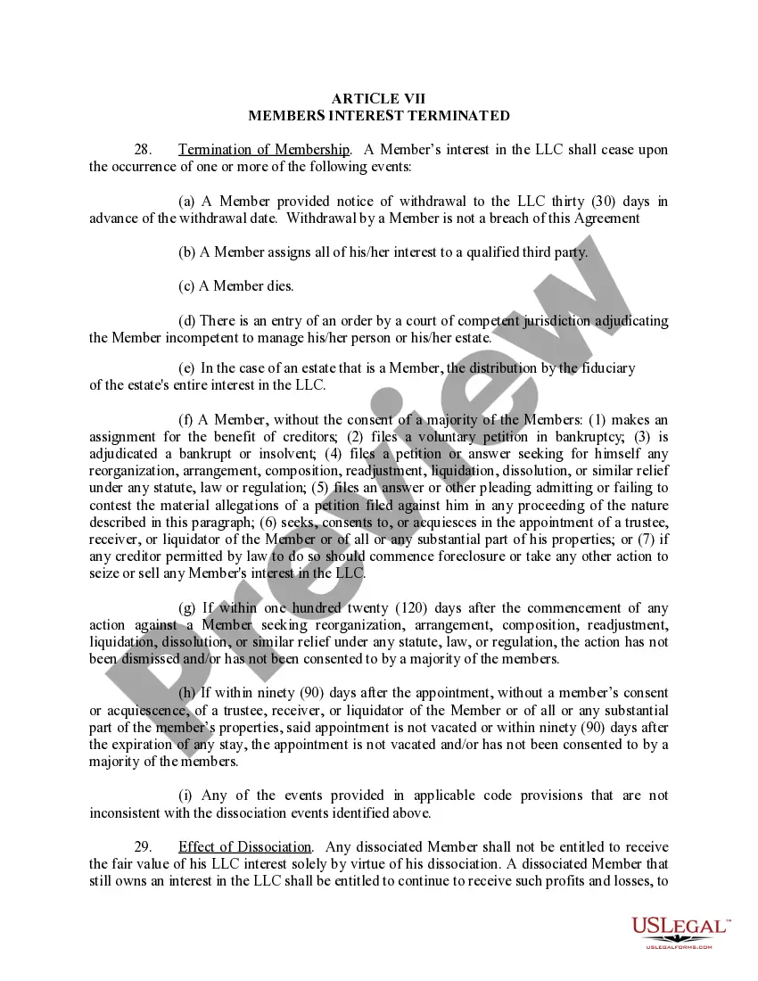 Get Limited Liability Company LLC Operating Agreement Preview Limited Liability Company LLC Operating Agreement