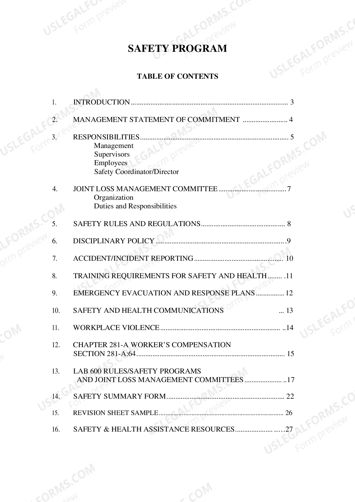 Preview New Hampshire Guide for Drafting a Written Safety Plan