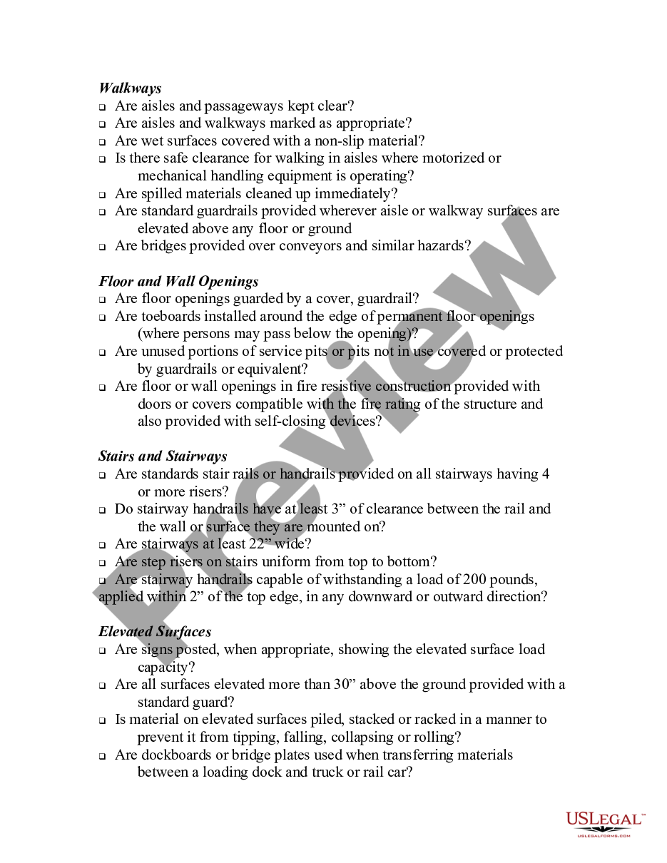 page 2 New Hampshire Self Inspection Checklist preview