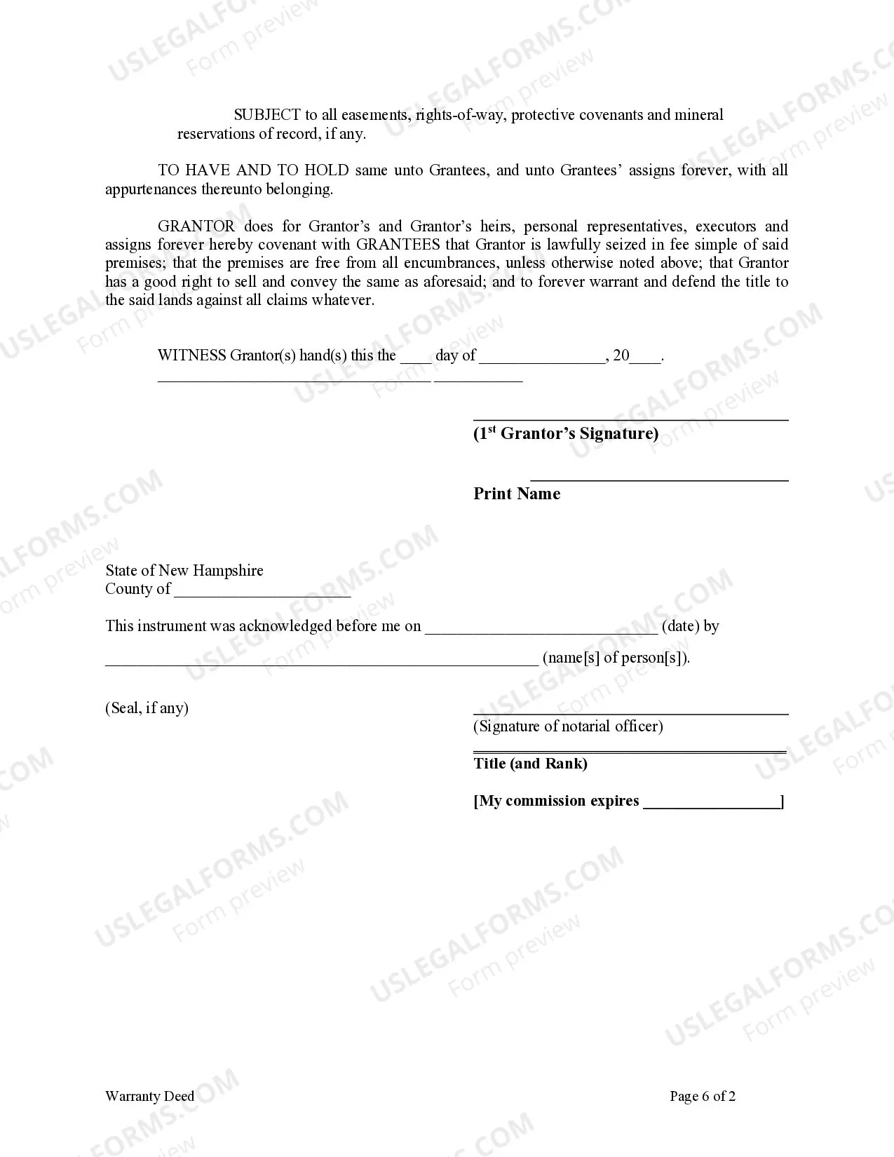 Preview Warranty Deed from Husband to Himself and Wife