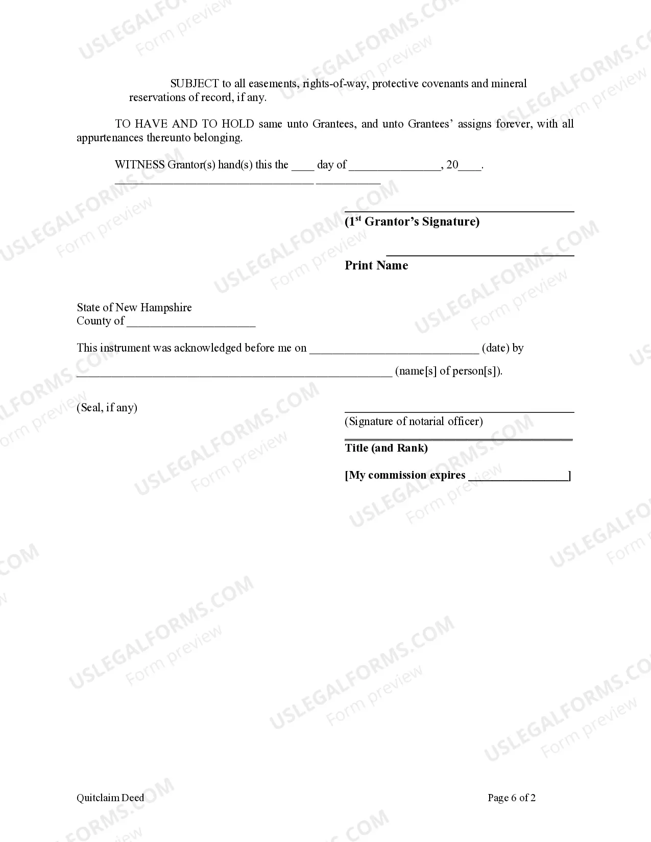 Preview Quitclaim Deed from Husband to Himself and Wife