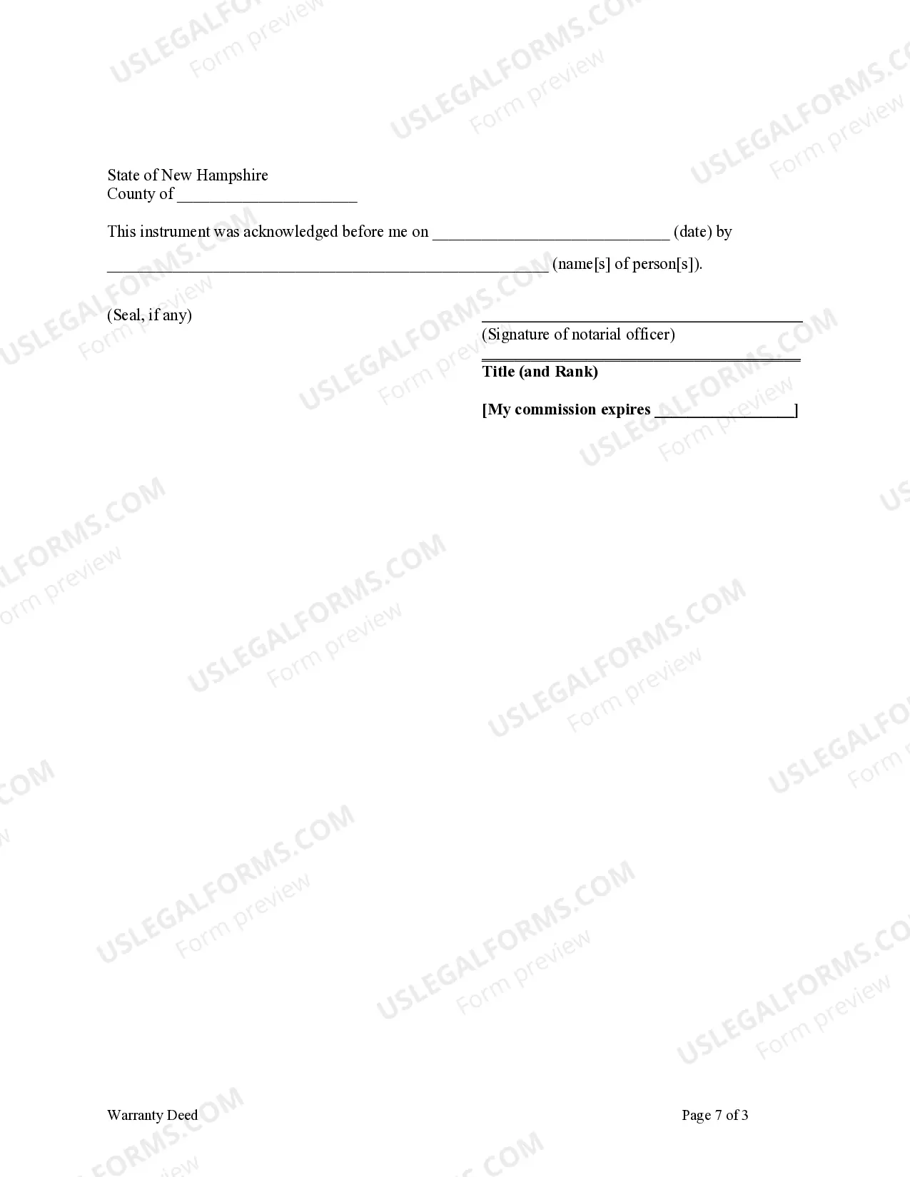 Preview Warranty Deed from Husband and Wife to Husband and Wife