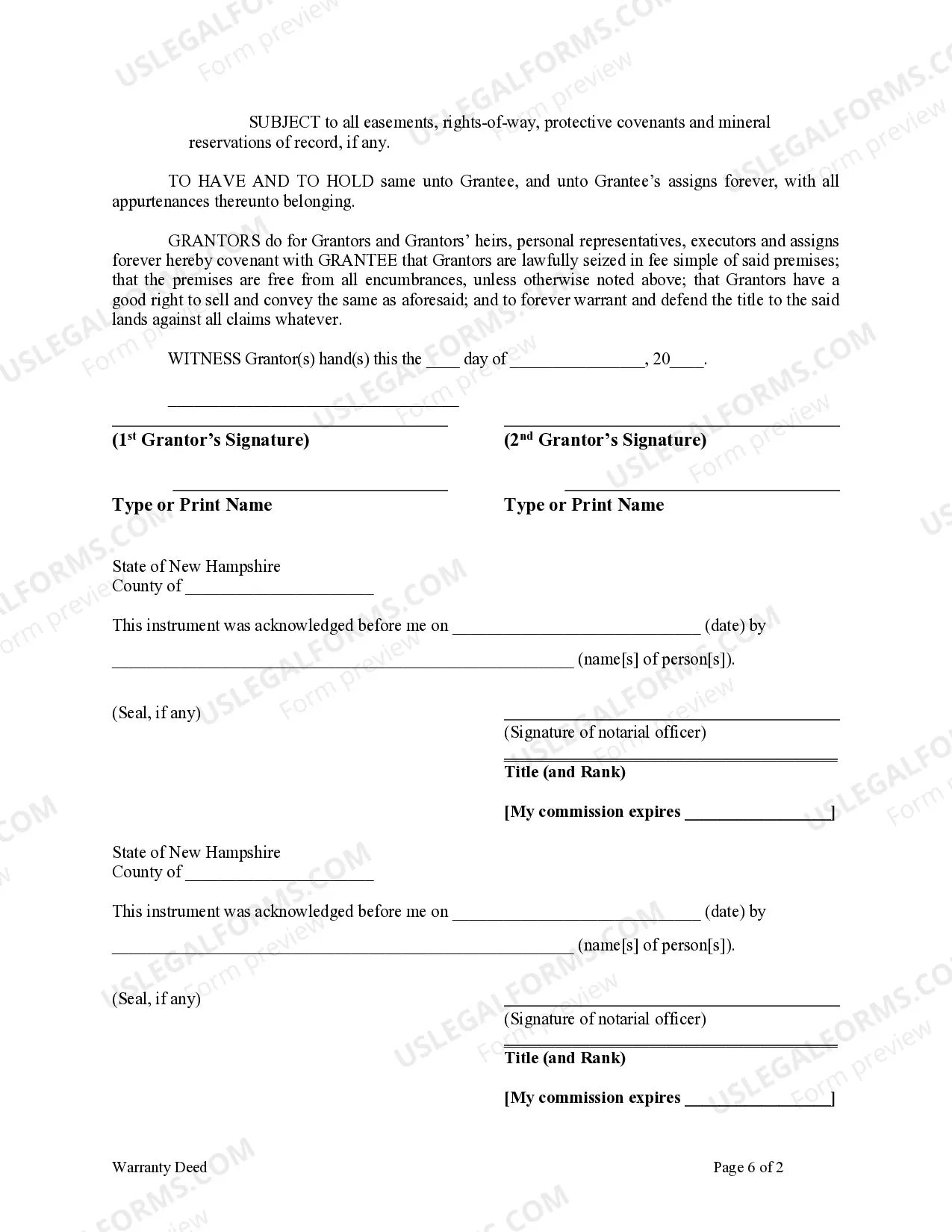Preview Warranty Deed from Husband and Wife to an Individual