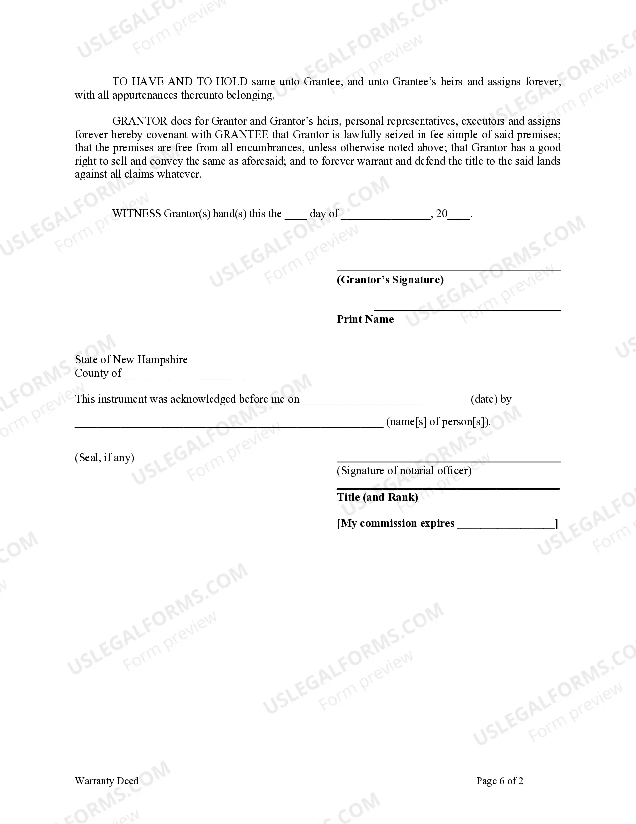 Preview Warranty Deed from Individual to Individual
