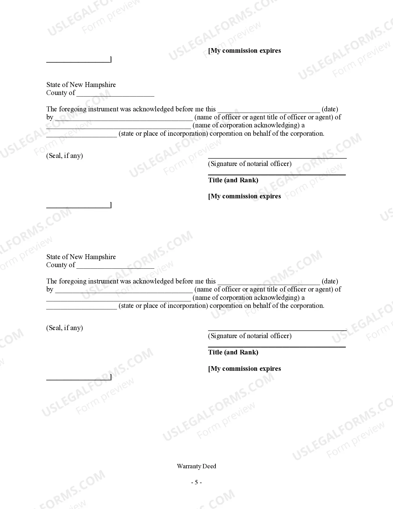 Preview Warranty Deed - Three Individuals to Four Individuals