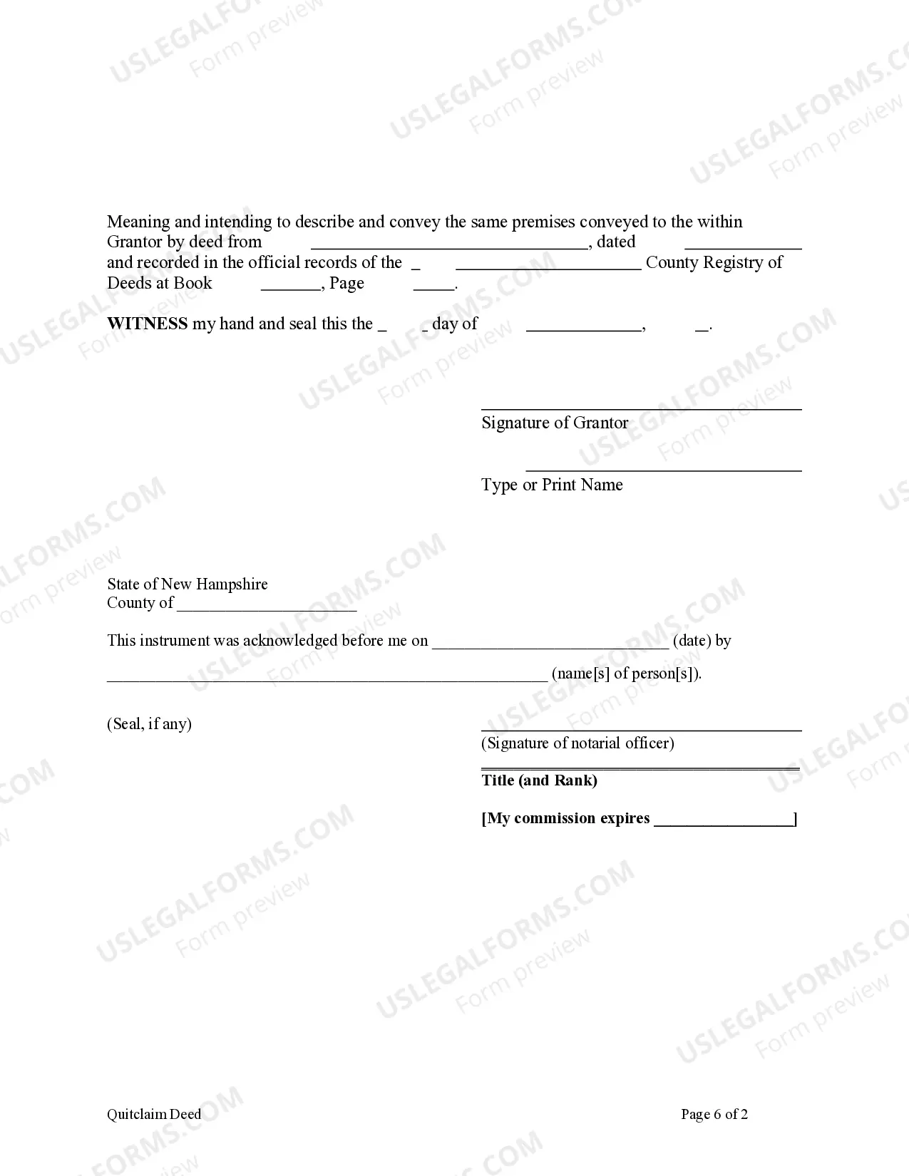 Preview Quitclaim Deed - Individual to Three Individuals