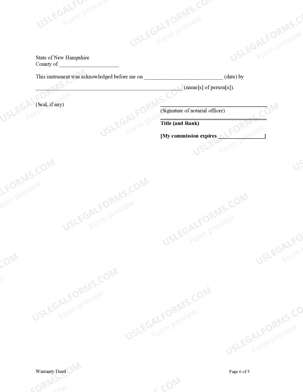 Preview Warranty Deed from Husband and Wife, or Two Individuals, to Husband and Wife, or Two Individuals.
