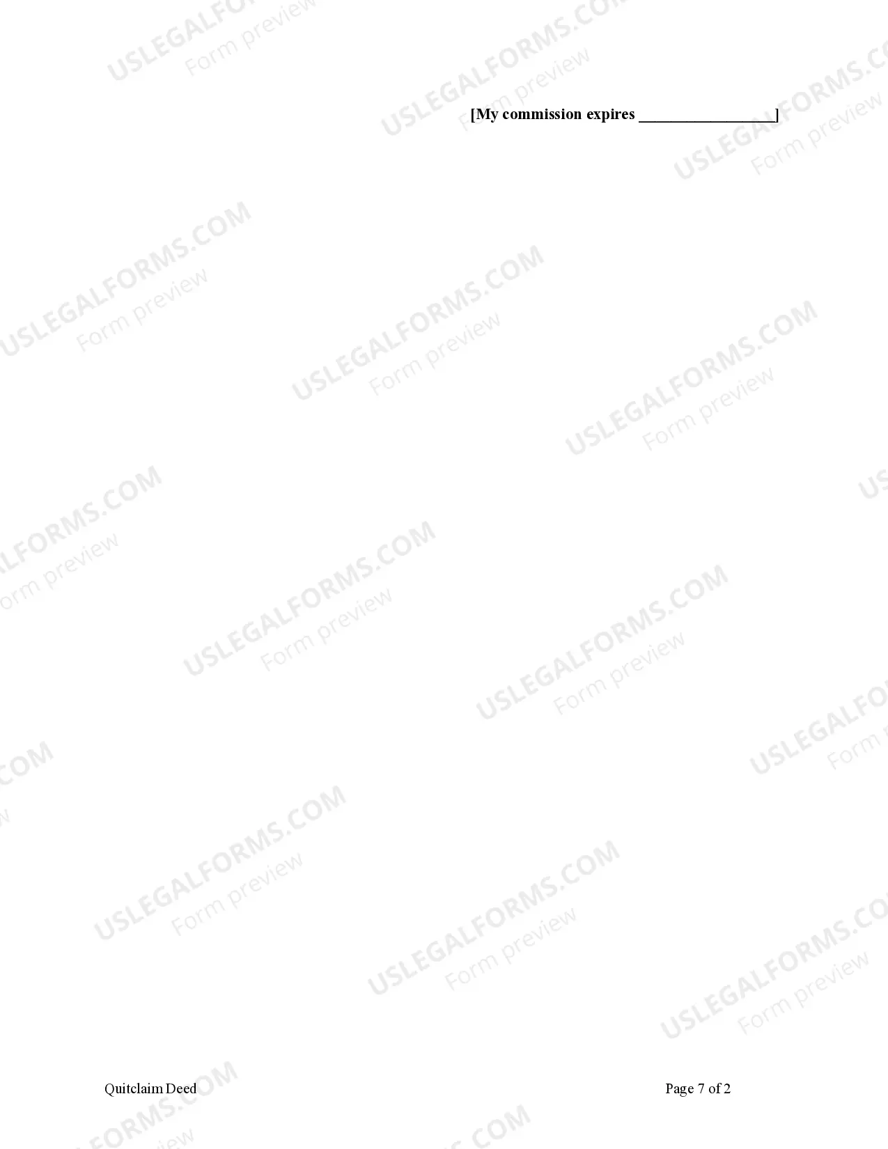 Preview Quitclaim Deed - Husband and Wife to a Trust
