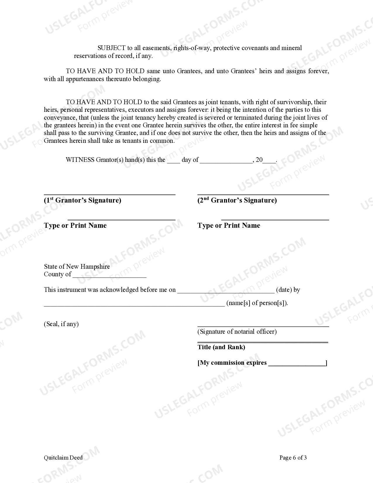 Preview Quitclaim Deed by Two Individuals to Husband and Wife