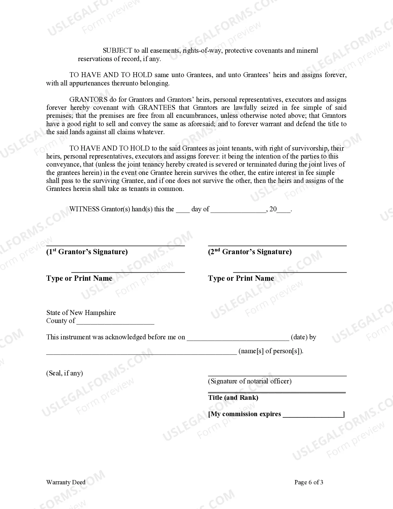 Preview Warranty Deed from two Individuals to Husband and Wife