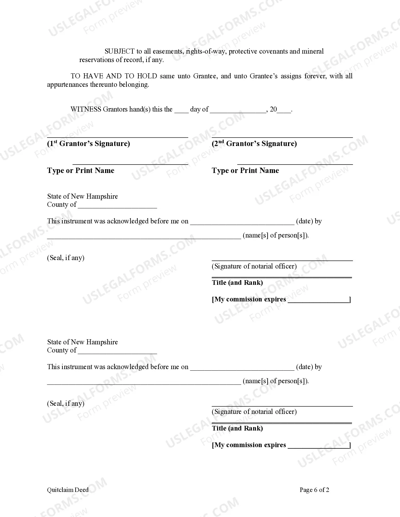 Preview Quitclaim Deed by Two Individuals to LLC