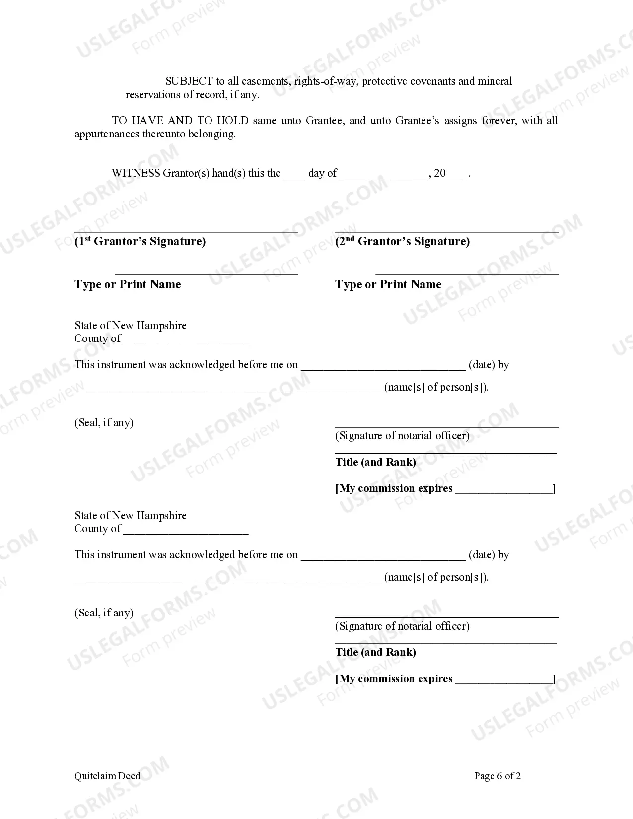 Preview Quitclaim Deed by Two Individuals to Corporation