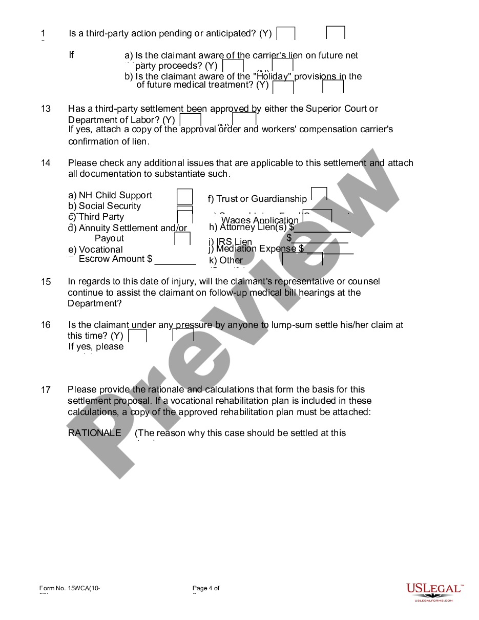 page 3 Lump Sum Settlement Agreement preview