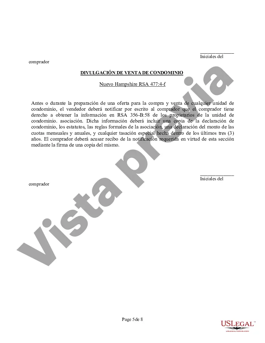 Preview Declaración de divulgación de ventas de bienes raíces comerciales