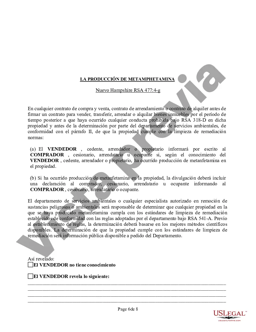 Preview Declaración de divulgación de ventas de bienes raíces comerciales