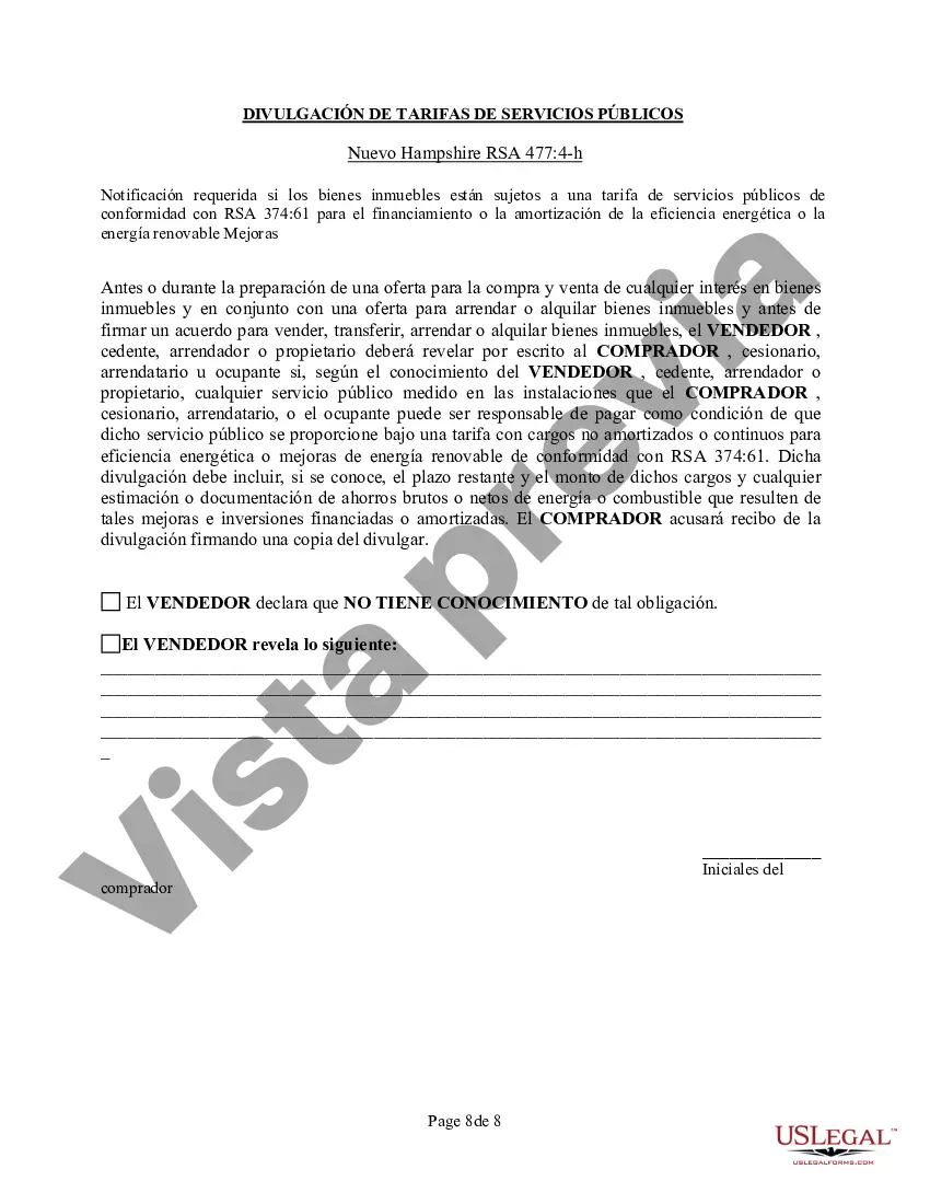 Preview Declaración de divulgación de ventas de bienes raíces comerciales