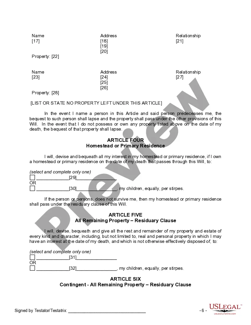 Preview Mutual Wills Package of Last Wills and Testaments for Man and Woman living together not Married with Adult Children