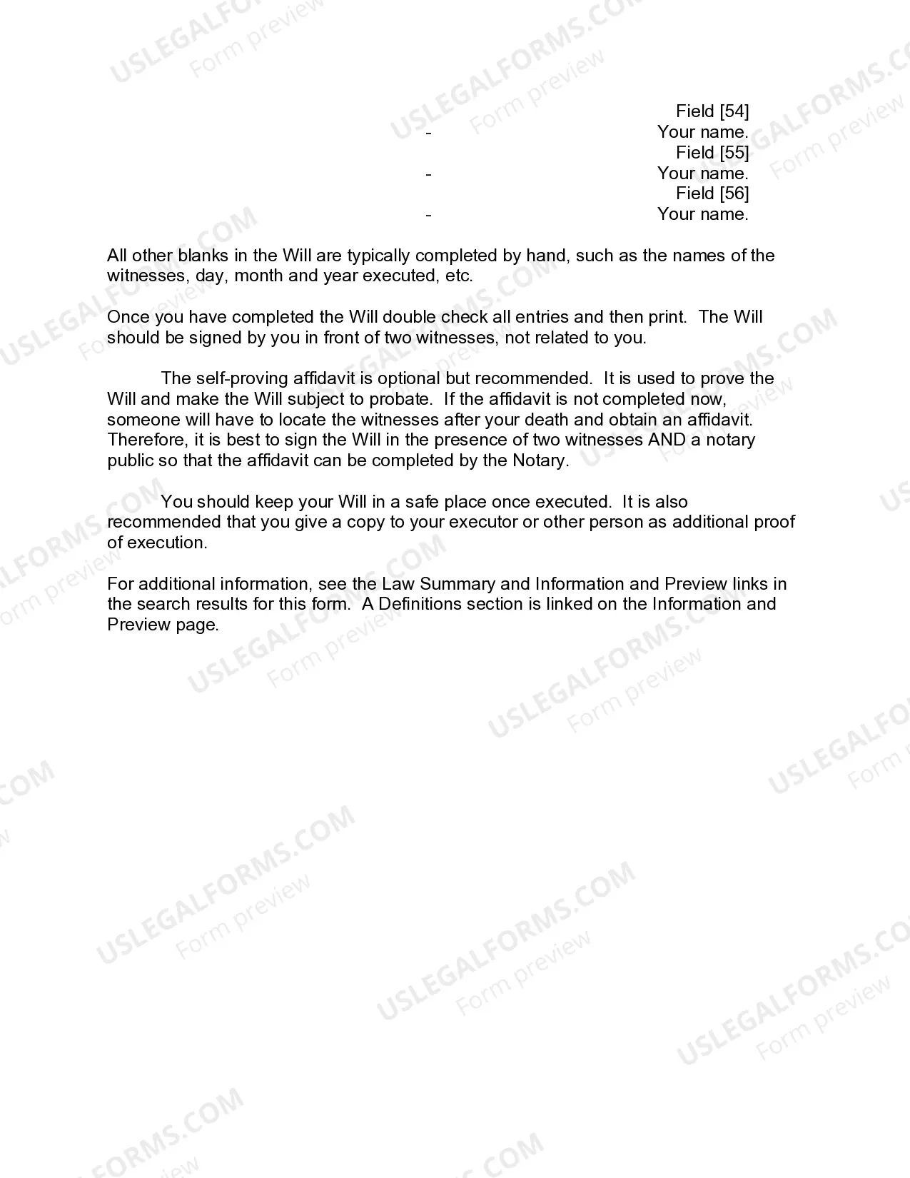 Preview Mutual Wills or Last Will and Testaments for Man and Woman living together, not Married with Minor Children