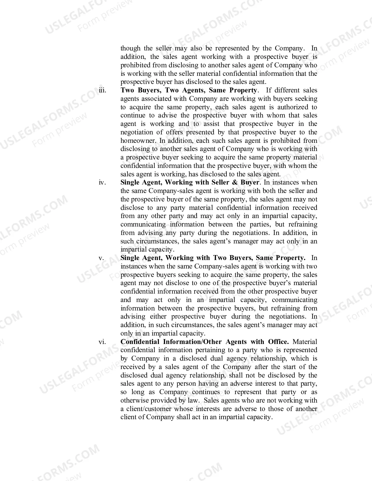 Preview Real Estate Exclusive Buyer Representation Agreement