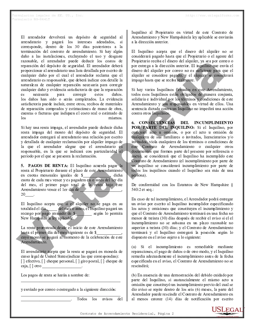 Preview Contrato de arrendamiento de alquiler residencial