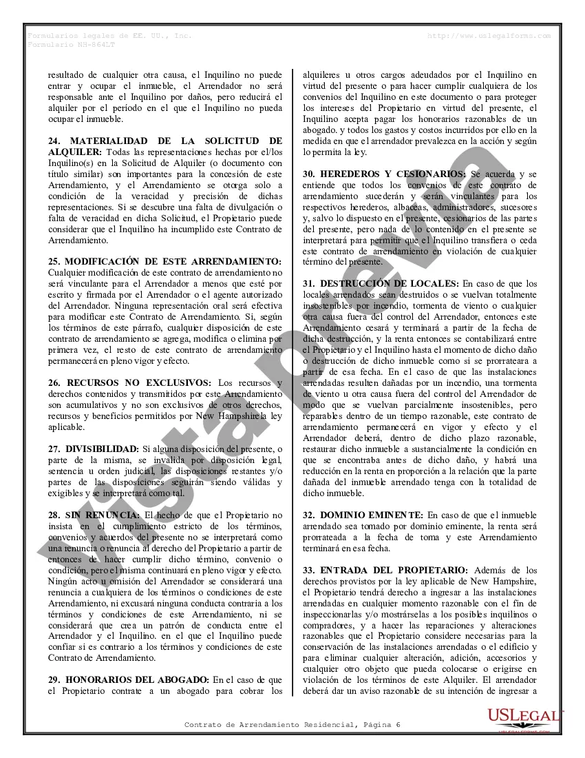 Preview Contrato de arrendamiento de alquiler residencial