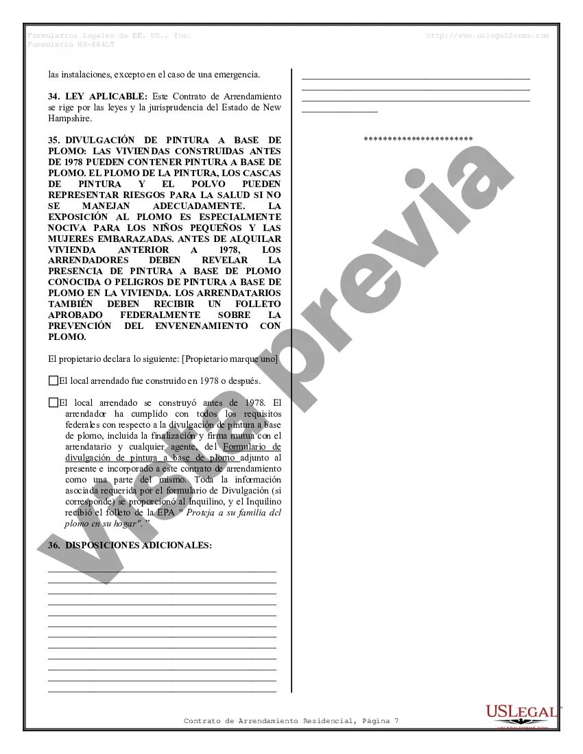 Preview Contrato de arrendamiento de alquiler residencial