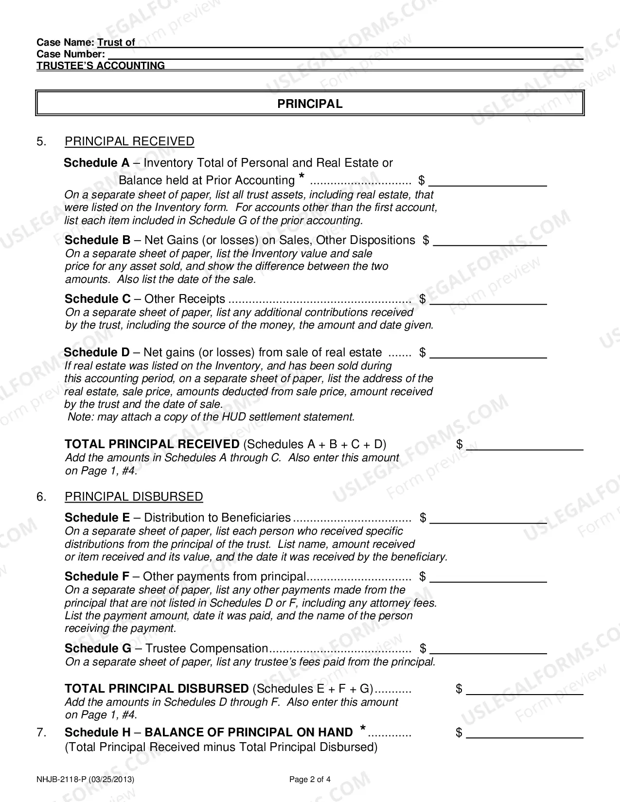 Preview Trustee's Accounting
