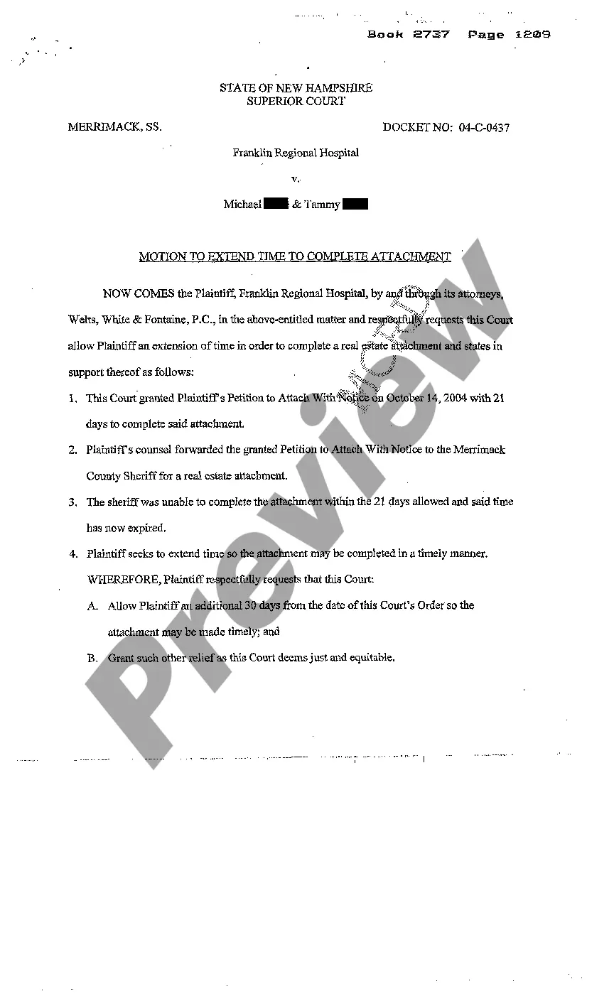 Preview Petition to Attach Real Property with Notice in a Civil Equity Action