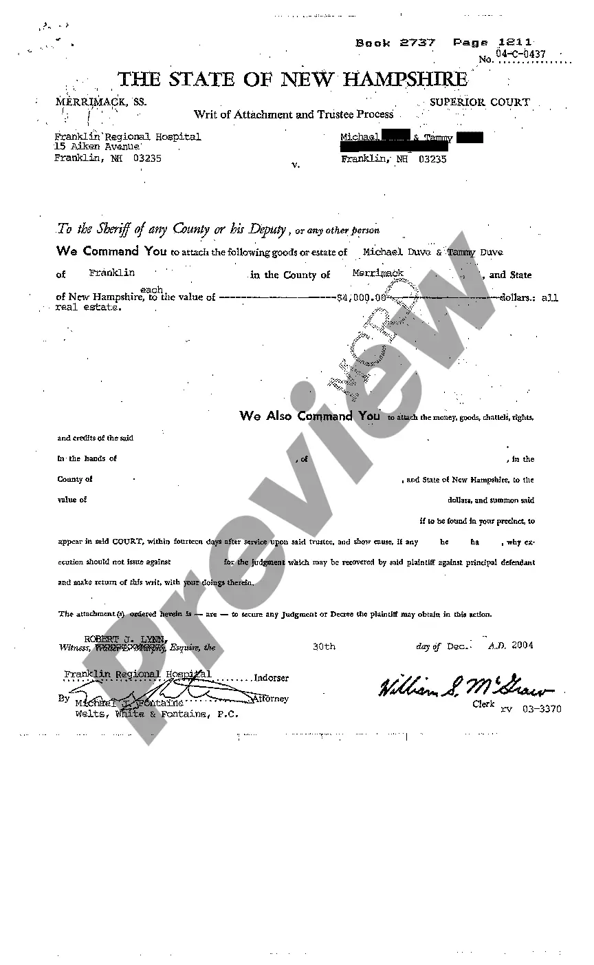 Preview Petition to Attach Real Property with Notice in a Civil Equity Action