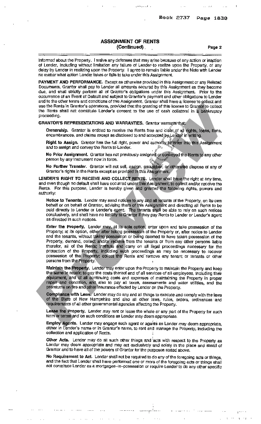 Get Assignment of Rents Preview Assignment of Rents