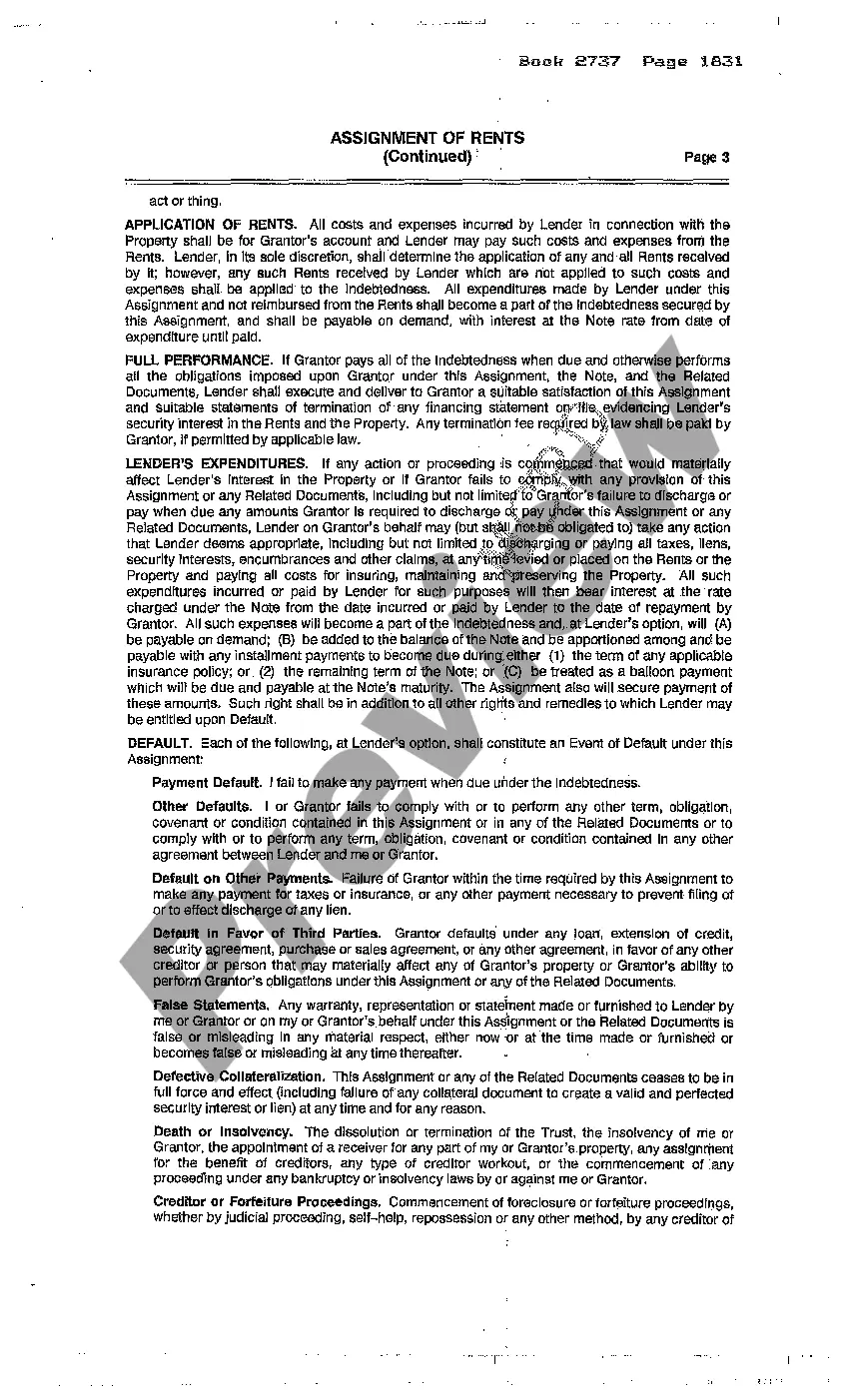 Get Assignment of Rents Preview Assignment of Rents