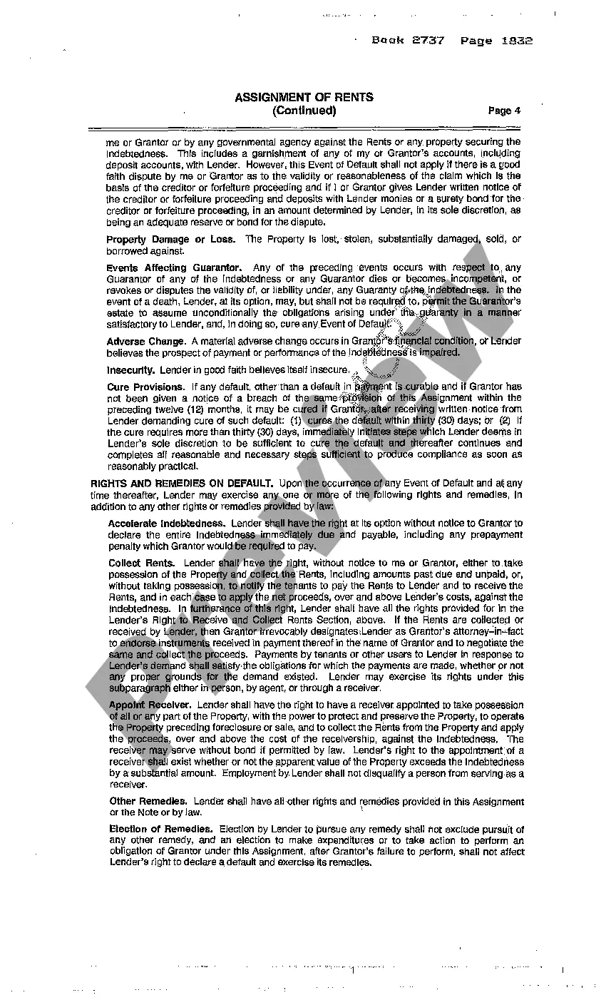 Get Assignment of Rents Preview Assignment of Rents