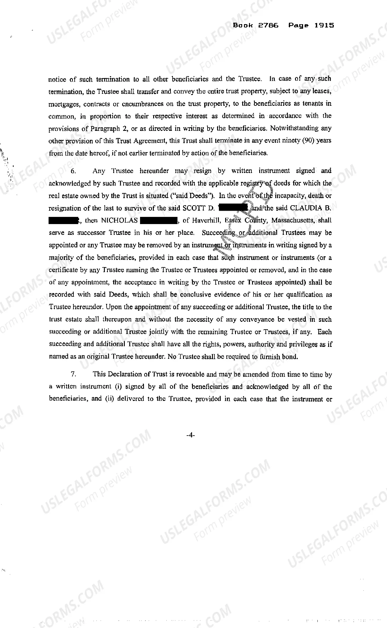 Preview Declaration of Realty Trust