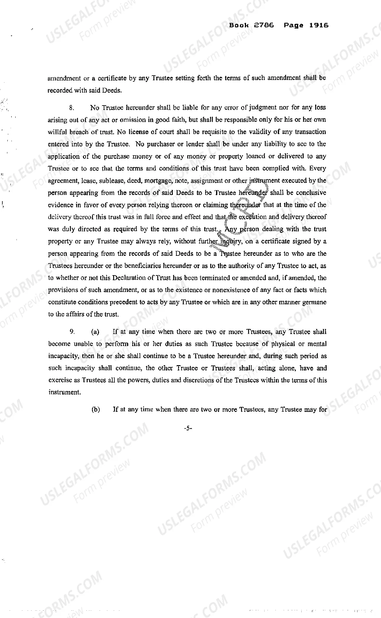 Preview Declaration of Realty Trust