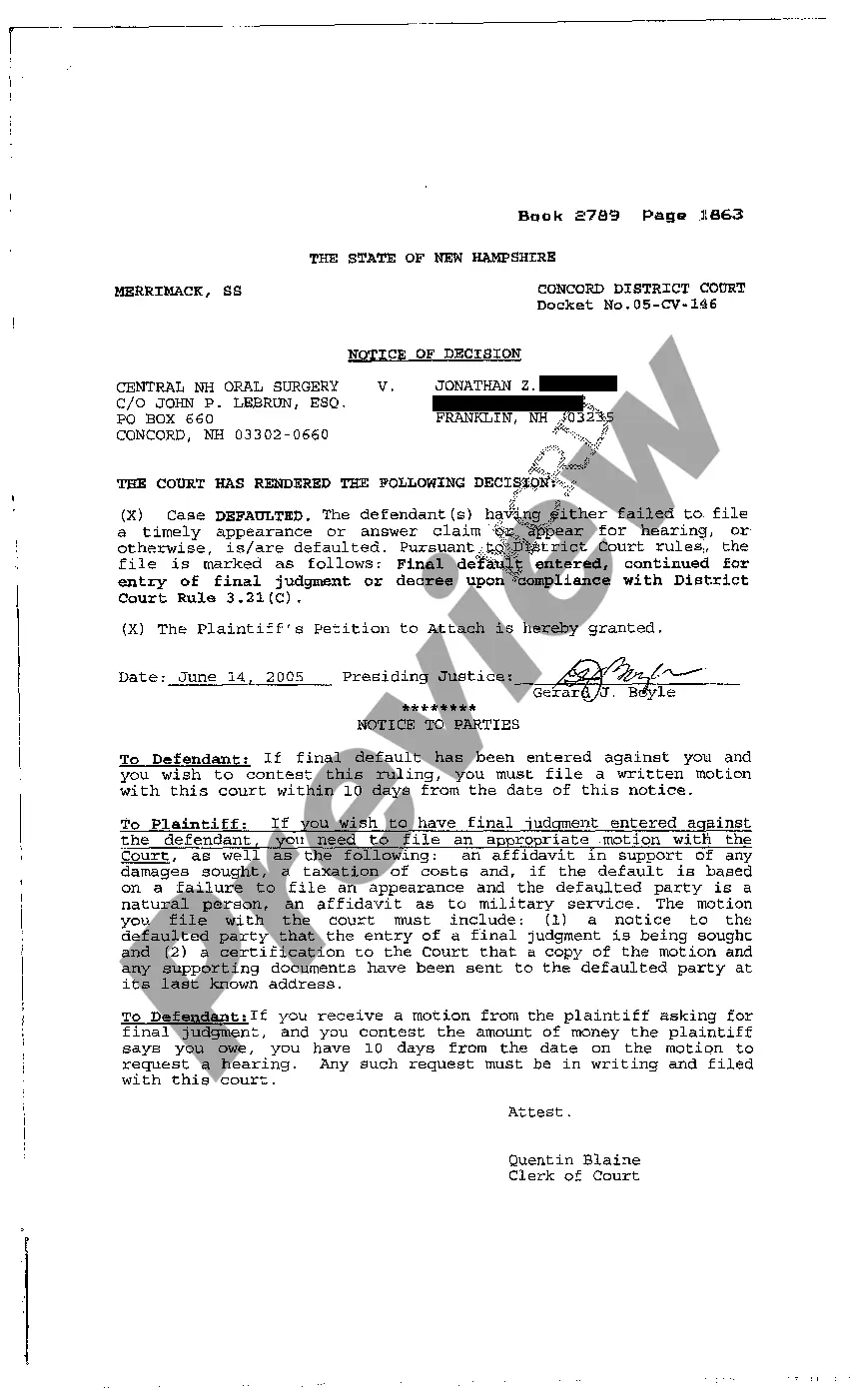 Preview Petition to Attach Property with Notice