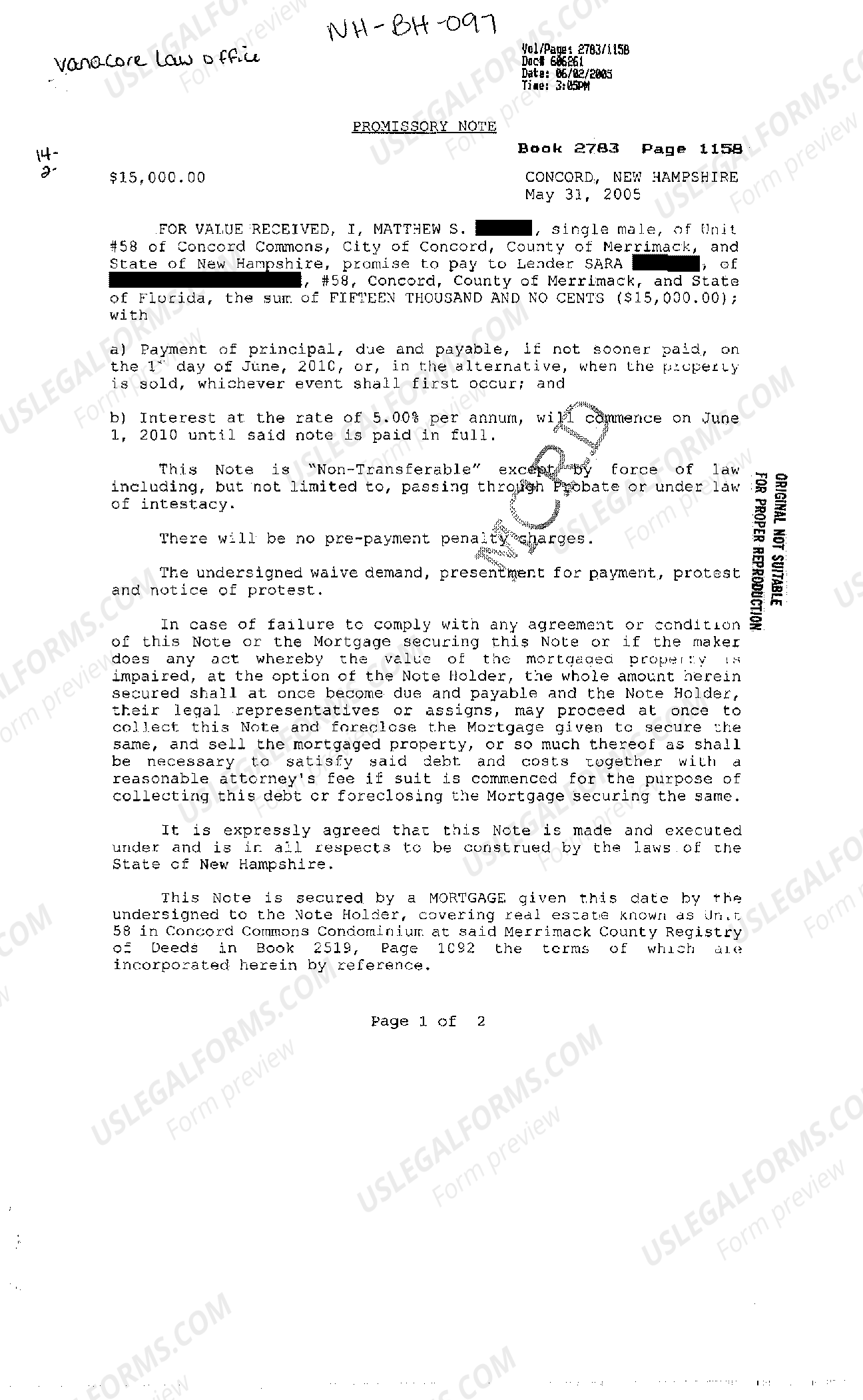 New Jersey Acknowledgment of Service Acknowledgement Of Service Nj