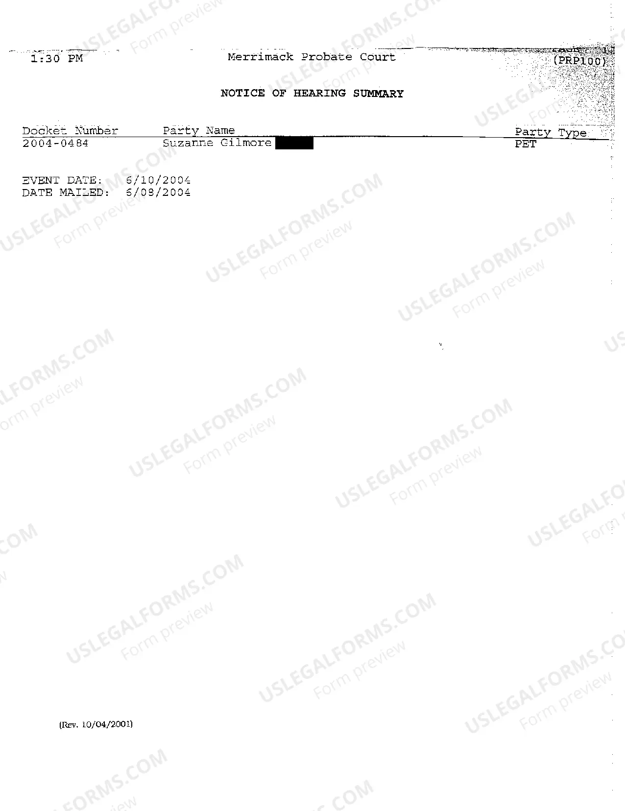 Preview A03 Notice of Hearing