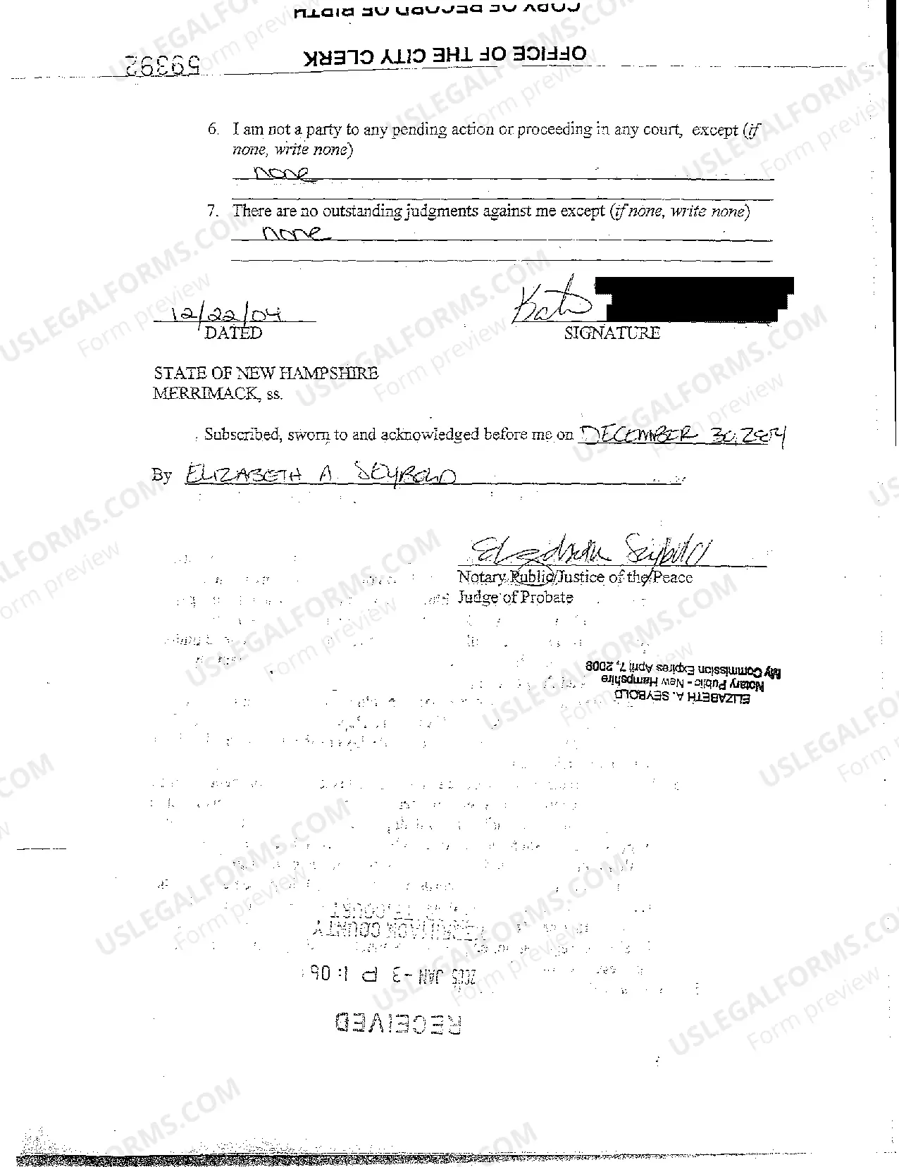 Preview A03 Affirmation and Acknowledgment in Furtherance of Name Change